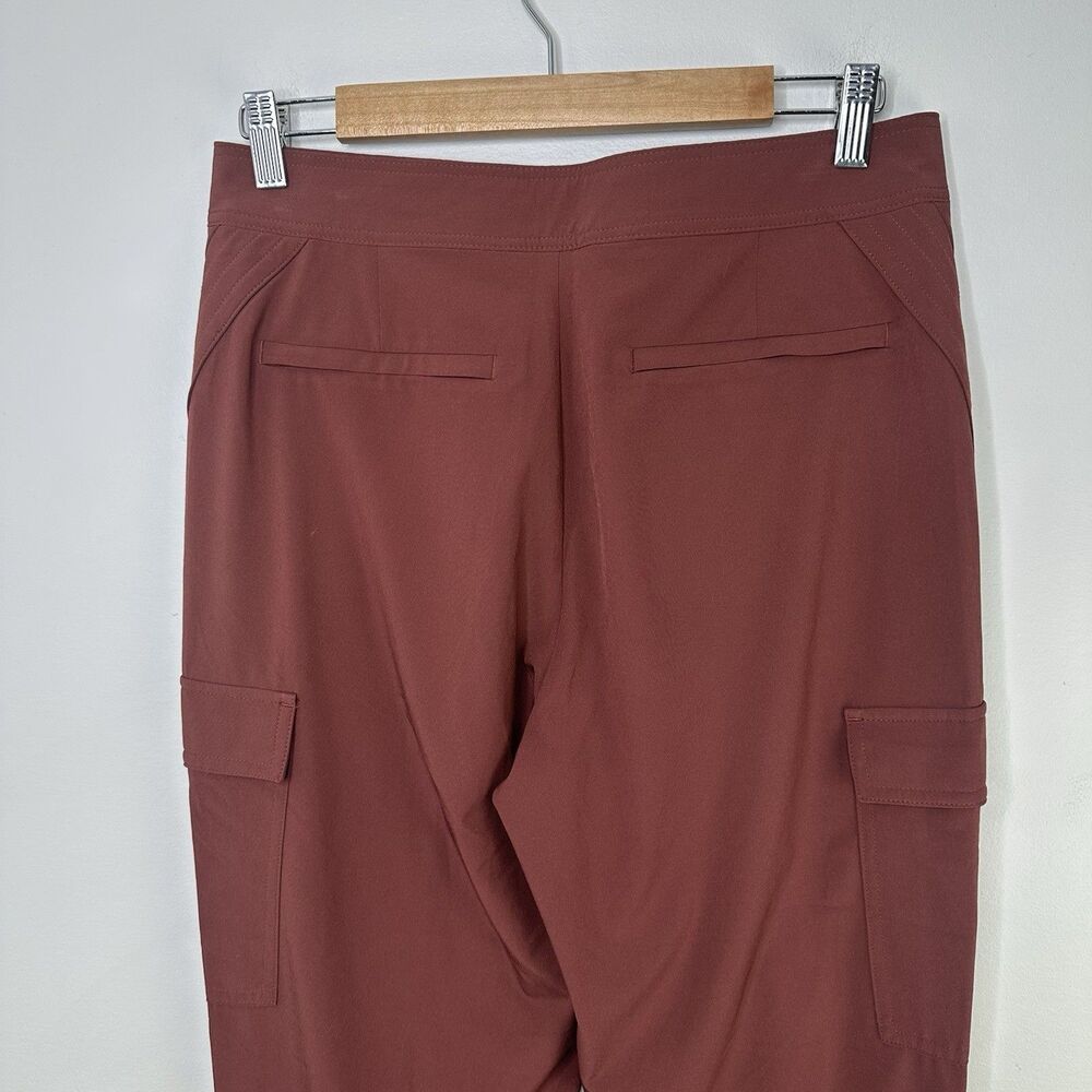 Athleta Pants Women Sz 4 Uptown Ankle Cognac Brown Lightweight Athleisure Modern - Picture 3 of 7